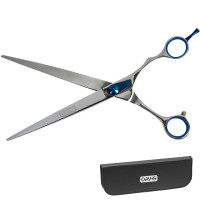 Davis Extreme Edge BLUE Straight ДЕВІС ЕКСТРІМ ЕДЖ прямі ножиці для стрижки собак , 8,5", 21,6 см см.