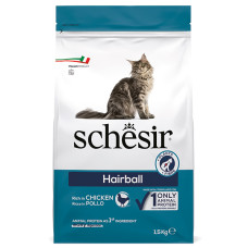 Schesir Cat Hairball ШЕЗІР ДЛЯ ВИВЕДЕННЯ ШЕРСТІ сухий монопротеїновий корм для котів з довгою шерстю , 1.5 кг.