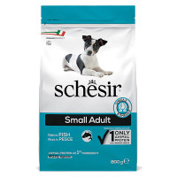 Schesir Dog Small Adult Fish ШЕЗИР ВЗРОСЛЫЙ МАЛЫХ РЫБА сухой монопротеиновый корм для собак малых пород 0.8 кг.