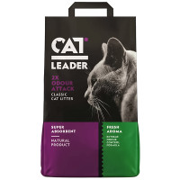 Cat Leader Classic 2xOdour Attack Fresh КЕТ ЛІДЕР КЛАСІК ПОДВІЙНА СВІЖІСТЬ суперпоглинальний наповнювач у котячий туалет , 5 кг.