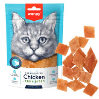 Wanpy Chicken Jerky Bites ВАНПІ ШМАТОЧКИ КУРЯЧІ В’ЯЛЕНІ ласощі для котів , 0.08 кг.
