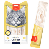 Wanpy Creamy Lickable Treats Chicken ВАНПИ КУРКА редкое лакомство для кошек , 0.07 кг., в упаковке 5 стиков по 14 г см.