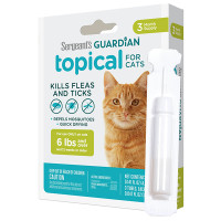 Sergeant’s Guardian Cats ГАРДІАН краплі від бліх, кліщів, комарів для котів від 2.7кг, 1.4мл , 3 шт. в пакунку см., 1,4 мл, ціна за 1 піпетку см.
