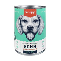 Wanpy Lamb Chunk ВАНПІ ЯГНЯ шматочки вологий корм консерви для собак, банка 375г , 0.375 кг.