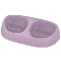 Moderna Double Sensibowl МОДЕРНАЯ СЕНСИБОУЛ двойная миска для кошек, 2х200мл, Лиловый см., 2x200 мл см., 29(Д) х 15(Ш) х 6(В) см см.