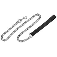 Coastal Titan Chain Dog Leash КОСТАЛ ПОВЕДОК-ЦЕПИ для собак, звено 2мм, Черный см., 0,6 см x 1,2м см.
