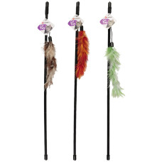 Flamingo Feather Boa ФЛАМІНГО БОА вудка з пір’ям, іграшка для котів , 60 см см., В асортименті см.