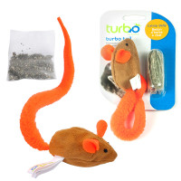 Coastal Turbo Tail Crinkle Mouse КОСТАЛ ТУРБО МЫШЬ игрушка с кошачьей мятой для кошек