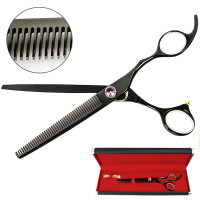 Davis Majutsu Titanium Thinning ДЭВИС ПОЛОЖИТЕЛЯ ТИТАНИУМ филировочные ножницы для стрижки собак , 7", 17,8 см см.