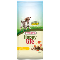 Happy Life Adult with Chicken ХЕППІ ЛАЙФ З КУРКОЮ сухий преміум корм для собак усіх порід , 15 кг., Пакунок см.