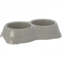 Moderna Double Smarty Bowl Medium МОДЕРНА СМАРТІ подвійна миска для собак, 2х645мл , Теплий сірий см., 0.65 л., d-14 см см.