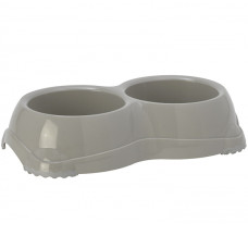 Moderna Double Smarty Bowl Medium МОДЕРНА СМАРТІ подвійна миска для собак, 2х645мл , Теплий сірий см., 0.65 л., d-14 см см.