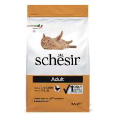 Schesir Cat Adult Chicken ШЕЗІР ДОРОСЛИЙ КУРКА сухий монопротеїновий корм для котів , 0.4 кг., Пакунок см.