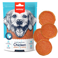 Wanpy Chicken Jerky Chips ВАНПІ ЧІПСИ КУРЯЧІ В’ЯЛЕНІ ласощі для собак , 0.1 кг.