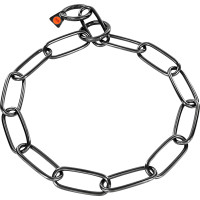 Sprenger Collar Extra Long Link СПРЕНГЕР ОШЕЙНИК для собак, экстрадлинное звено 4мм, воронованная нержавеющая сталь, 4 мм, 71 см см., воронованная сталь см.