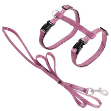 Flamingo Cat Harness and Leash Ziggi ФЛАМІНГО ЗІГГІ шлея та повідець для котів , Cвітло рожевий см.