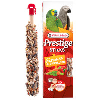 Versele-Laga Prestige Sticks Parrots Vegetables & Dandelion ВЕРСЕЛЕ-ЛАГА ПРЕСТИЖ ОВОЧІ ТА КУЛЬБАБА ласощі для середніх і великих папуг 2х70г , 0.14 кг., в пакунку 2 шт. х 70 г см.