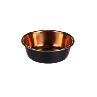 Flamingo Ezra Bowl ФЛАМИНГО ЭЗРА миска для собак и кошек, 0.3 л., черный - медь л.