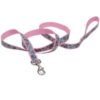 Coastal Lazer Brite Reflective Leash КОСТАЛ ЛАЗЕР БРАЙТ світловідбивний повідець для собак, 1.6смХ1.2м , Серця рожевий см., 1,6 см х 1,2 м см.