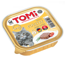 TOMi Poultry Liver ТОМІ ПТИЦЯ ПЕЧІНКА консерви для котів, паштет , 0.1 кг.