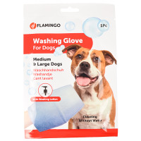 Flamingo Washing Glove Dog ФЛАМИНГО ПЕРЧАТКА-Салфетка для мытья без воды собак, L см., 20х15,2х0,2 см см.