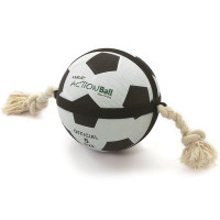 Flamingo Matchball Football ФЛАМІНГО ФУТБОЛЬНИЙ М’ЯЧ З МОТУЗКОЮ гумова іграшка для собак , 12,5 см см.