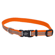 Coastal Lazer Brite Reflective Collar КОСТАЛ ЛАЗЕР БРАЙТ світловідбивний нашийник для собак, 1х20-30см , Помаранчеві точки см., 1 х 20-30 см см.