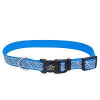 Coastal Lazer Brite Reflective Collar КОСТАЛ ЛАЗЕР БРАЙТ световозвращающий ошейник для собак, 1.6х30-46см, Голубая волна см., 1,6 х 30-46 см см.
