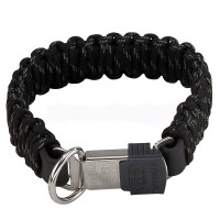 Sprenger Paracord СПРЕНГЕР ПАРАРКОРД чорний світловідбивний нашийник для собак , 50 см см., Чорний см.