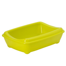 Moderna Arist-O-Tray Large МОДЕРНА АРІСТ-О-ТРЕЙ ЛАДЖ туалет з бортиком лоток для котів, 50х38х14см , Лимонний см., 50(Д) х 38(Ш) х 14(В) см см.