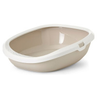 Savic Gizmo Medium САВИК ГИЗМО туалет с бортиком для кошек, Белый моко см., средний см., длина – 44 см, ширина – 35,5 см, глубина 12,5 см см.