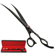 Davis Majutsu Titanium Curved ДЭВИС ПОЛУЖИТЕЛЯ ТИТАНИУМ изогнутые ножницы для стрижки собак, 10", 25,4 см см.