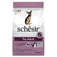 Schesir Dog Toy Adult ШЕЗІР ДОРОСЛИЙ ТОЙ КУРКА сухий монопротеїновий корм для собак міні порід , 0.8 кг., Пакунок см.