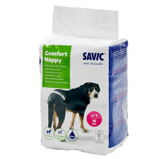 Savic Comfort Nappy САВІК КОМФОРТ НАППІ підгузки для собак , T7 см., 74-84 см, 12 шт/пак см.