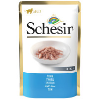 Schesir Tuna ШЕЗІР ТУНЕЦЬ в желе натуральні консерви для котів, вологий корм, пауч 85г , 0.085 кг.