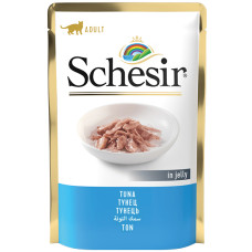 Schesir Tuna ШЕЗІР ТУНЕЦЬ в желе натуральні консерви для котів, вологий корм, пауч 85г , 0.085 кг.