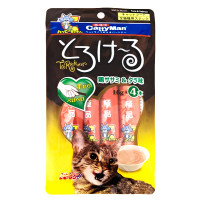 CattyMan Tuna&amp;Salmon КЕТТИМЕН Чрезвычайно вкусное ТУНЕЦ ЛОСЬ Жидкое лакомство для кошек, 4 шт. х 16 г см.