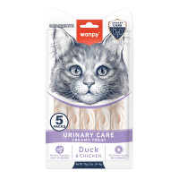 Wanpy Functional Creamy Lickable Treat Urinary Care ВАНПІ УРІНАРІ функціональні рідкі ласощі для котів із сечокам’яною хворобою , 0.07 кг., в пакунку 5 стіків по 14 г см.