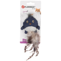 Flamingo Jeany Mouse ФЛАМІНГО ДЖИНІ МИША м’яка іграшка з пір’ям і котячою м’ятою для котів , Cиній см.