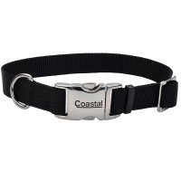 Coastal Metal Buckle КОСТАЛ ТИТАН БАКЛ ошейник для собак, 2.5х46-66см, Черный см.