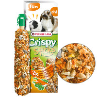 Versele-Laga Crispy Sticks Carrot&Parsley ВЕРСЕЛЕ-ЛАГА КРІСПІ МОРКВА ПЕТРУШКА ласощі для кроликів, морських свинок , 0.11 кг., в пакунку 2 шт. х 55 г см.