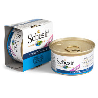 Schesir Kitten Tuna with Aloe ШЕЗІР ТУНЕЦЬ З АЛОЕ в желе натуральні консерви для кошенят, вологий корм, банка 85г , 0.085 кг.