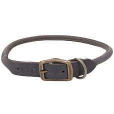 Coastal Circle-T Round Dog Collar КОСТАЛ СЕРКЛ-Т круглий шкіряний нашийник для собак, 1х40см , Сірий см.