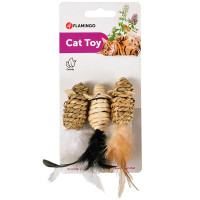 Flamingo Gaby Mouse ФЛАМІНГО СИЗАЛЬОВА МИША іграшка з котячою м’ятою для котів , 2,5х5 см, 3 ед. см.