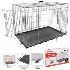 Flamingo Wire Cage Keo Silver ФЛАМІНГО КЕО СІЛЬВЕР КЛІТКА 2-х дверна для собак , 109х70х76 см см.