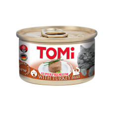 TOMi Turkey ТОМІ ІНДИЧКА мус консерви для котів, банка 85г , 0.085 кг.