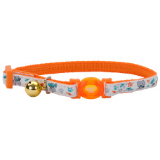Coastal Fashion Safe Cat Collar КОСТАЛ безпечний нашийник що світится в темряві для котів , Помаранчевий кіт см., 1х20-30 см см.