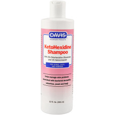 Davis KetoHexidine Shampoo ДЕВІС КЕТОГЕКСИДИН шампунь з 2% хлоргексидином та 1% кетоконазолом для собак і котів із захворюваннями шкіри , 0.355 л.