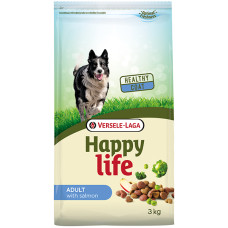Happy Life Adult with Salmon ХЕППІ ЛАЙФ ЛОСОСЬ сухий преміум корм для собак усіх порід , 3 кг., Пакунок см.