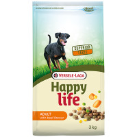Happy Life Adult with Beef flavouring ХЕППІ ЛАЙФ ЯЛОВИЧИНА сухий преміум корм для собак усіх порід , 3 кг., Пакунок см.
